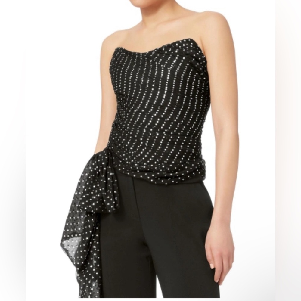 REDEMPTION Silk Polka Dot Print Blouse